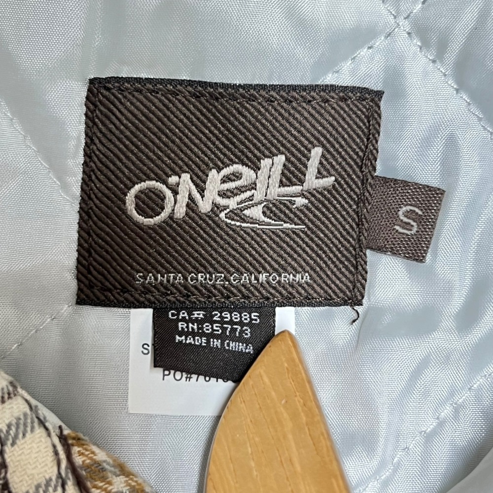 O'Neill Quilted Liner Long Sleeve Flannel Jacket Size S Surf Outdoor Y2K EUC - Picture 4 of 8